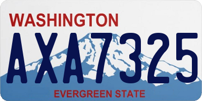 WA license plate AXA7325