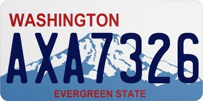 WA license plate AXA7326