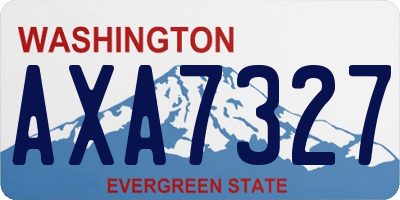WA license plate AXA7327