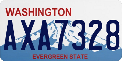 WA license plate AXA7328