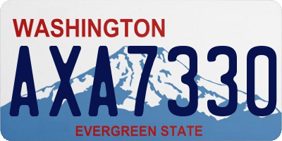 WA license plate AXA7330