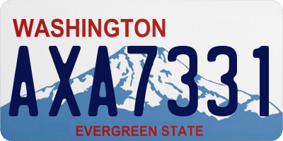 WA license plate AXA7331