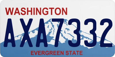 WA license plate AXA7332