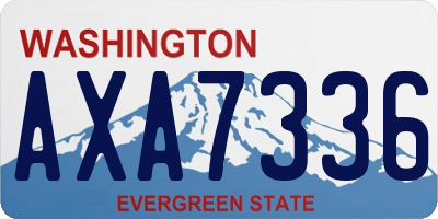 WA license plate AXA7336