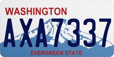 WA license plate AXA7337