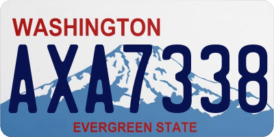 WA license plate AXA7338