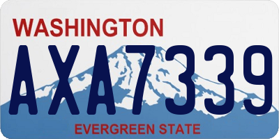 WA license plate AXA7339