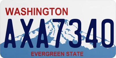 WA license plate AXA7340