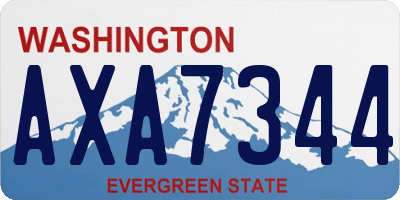 WA license plate AXA7344