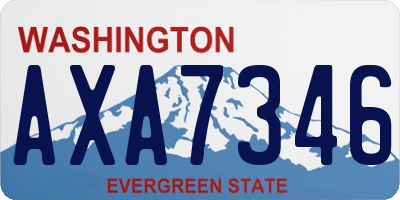 WA license plate AXA7346