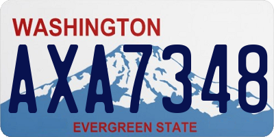 WA license plate AXA7348