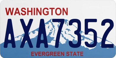 WA license plate AXA7352