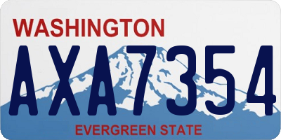 WA license plate AXA7354