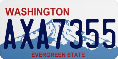 WA license plate AXA7355