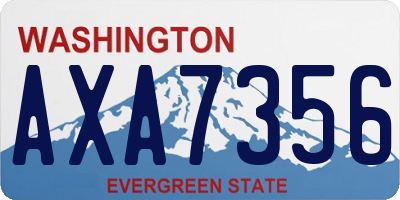 WA license plate AXA7356