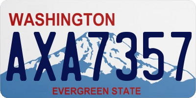 WA license plate AXA7357
