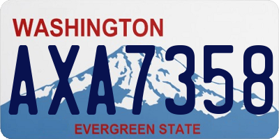 WA license plate AXA7358
