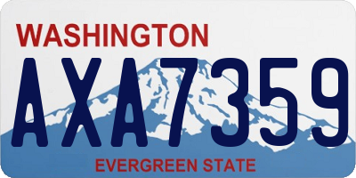 WA license plate AXA7359