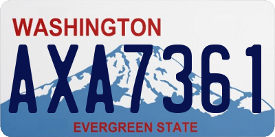 WA license plate AXA7361