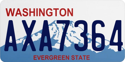 WA license plate AXA7364