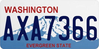 WA license plate AXA7366