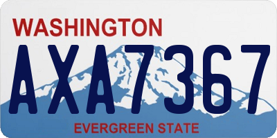WA license plate AXA7367