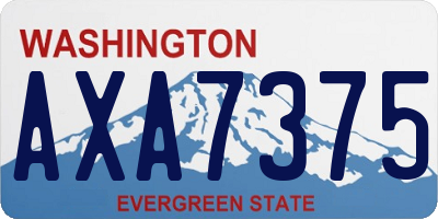 WA license plate AXA7375