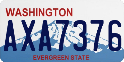 WA license plate AXA7376
