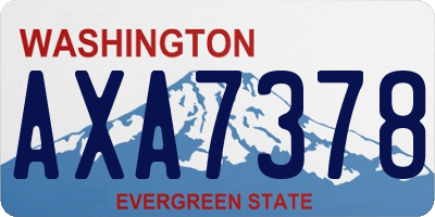 WA license plate AXA7378