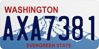 WA license plate AXA7381