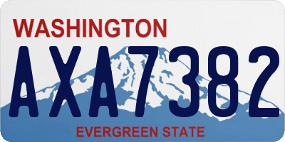 WA license plate AXA7382