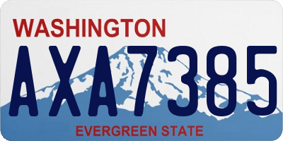 WA license plate AXA7385