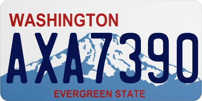 WA license plate AXA7390
