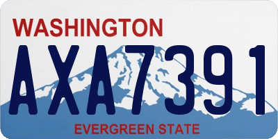 WA license plate AXA7391
