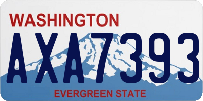 WA license plate AXA7393