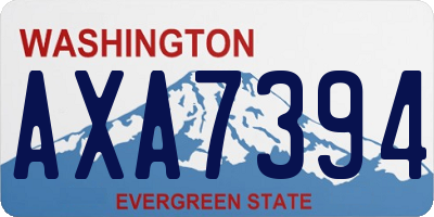 WA license plate AXA7394
