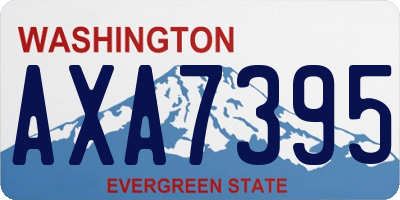 WA license plate AXA7395