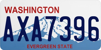WA license plate AXA7396