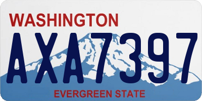 WA license plate AXA7397