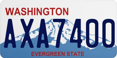 WA license plate AXA7400