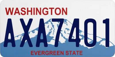 WA license plate AXA7401