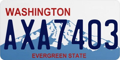 WA license plate AXA7403