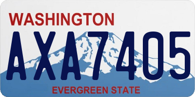 WA license plate AXA7405
