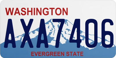 WA license plate AXA7406