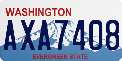 WA license plate AXA7408