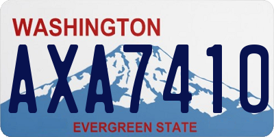 WA license plate AXA7410