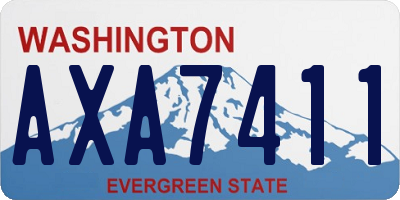 WA license plate AXA7411