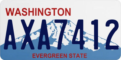 WA license plate AXA7412