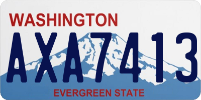 WA license plate AXA7413
