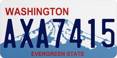 WA license plate AXA7415